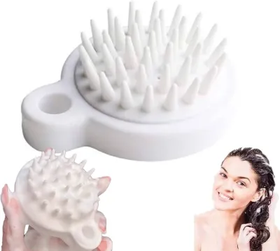 Silicon Soft Head Wash Shampoo Brush 